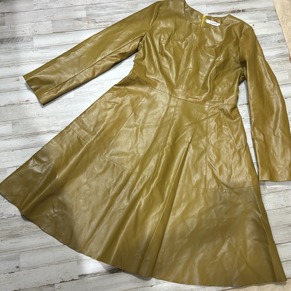 Faux Leather Midi Dress - Picture 8 of 12